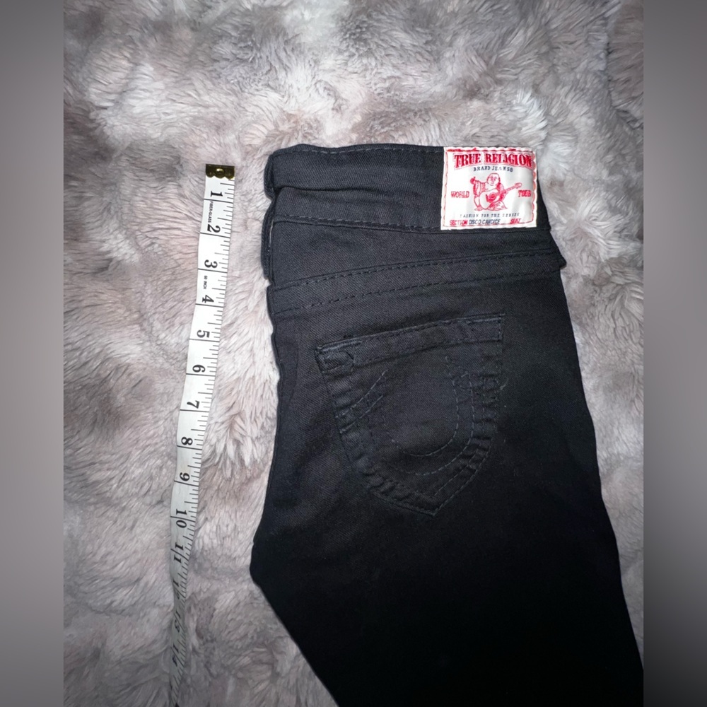 RARE True Religion "Disco Candice" Black Jeans with Front Rhinestones, 27 - Picture 10 of 12